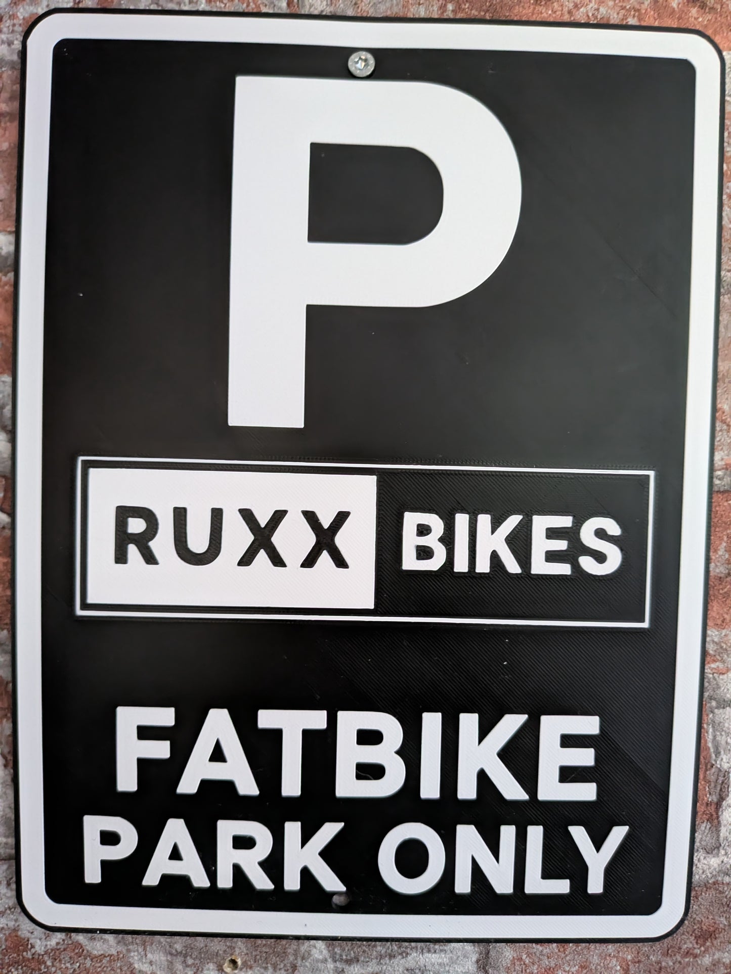 PARKING Schild RUXXBIKES Fatbikes only